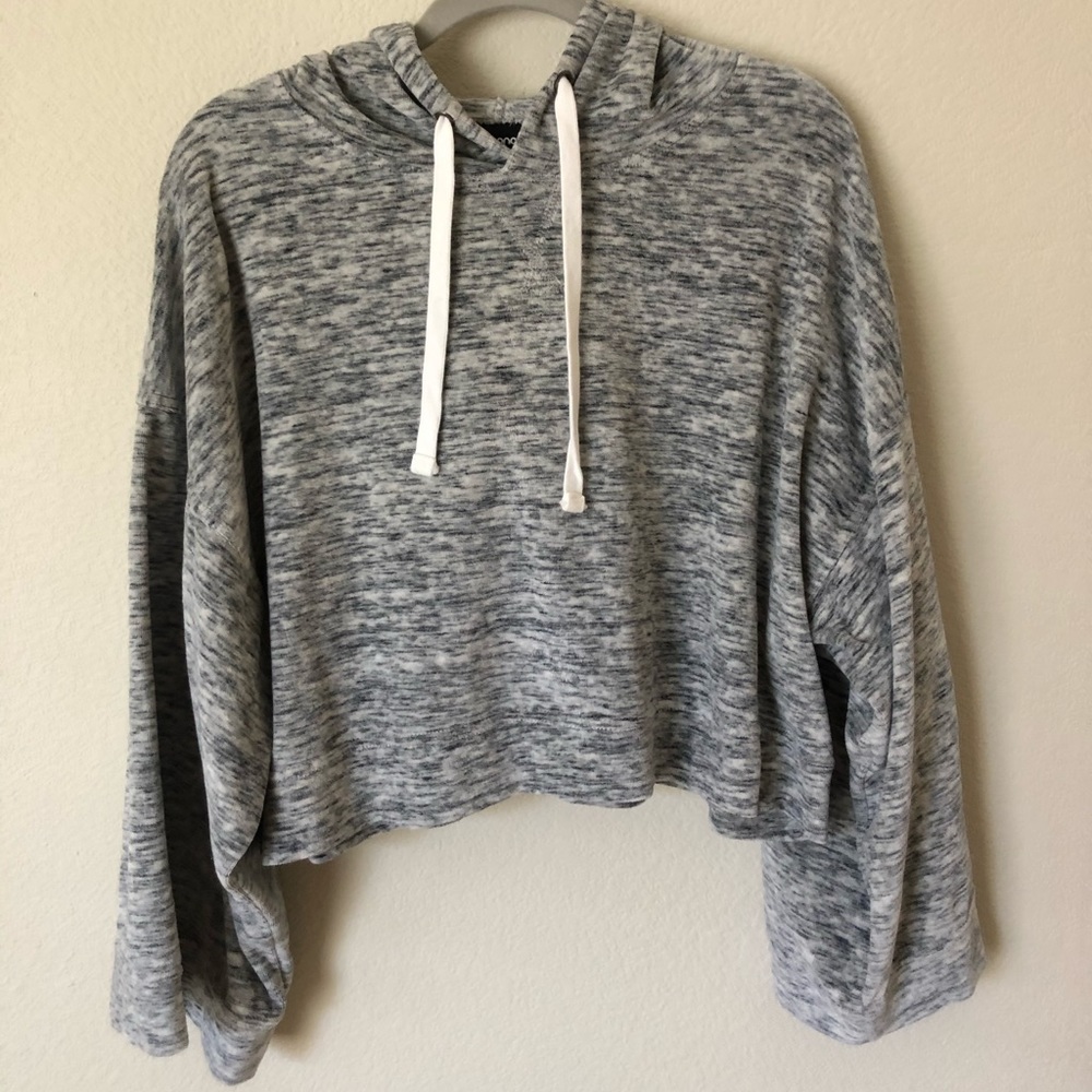 Gray Cropped Sweatshirt